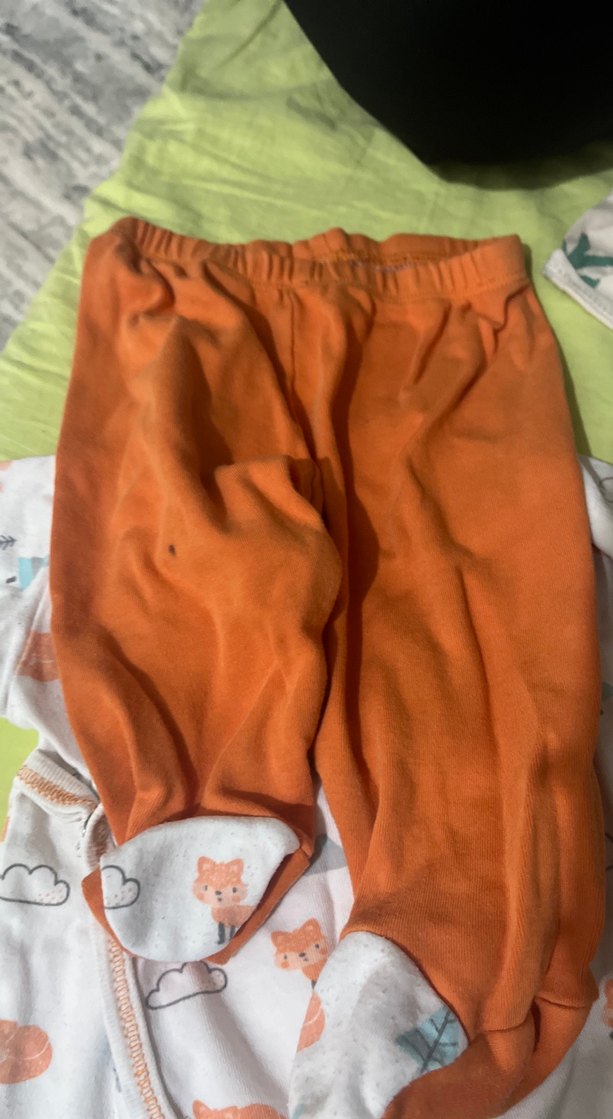 Turuncu Pamuklu Bebek Takımı - Görsel 3