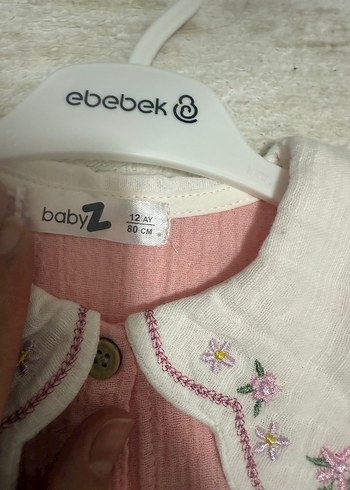 Kız Çocuk Nakışlı Düğmeli Pembe Elbise - Görsel 2