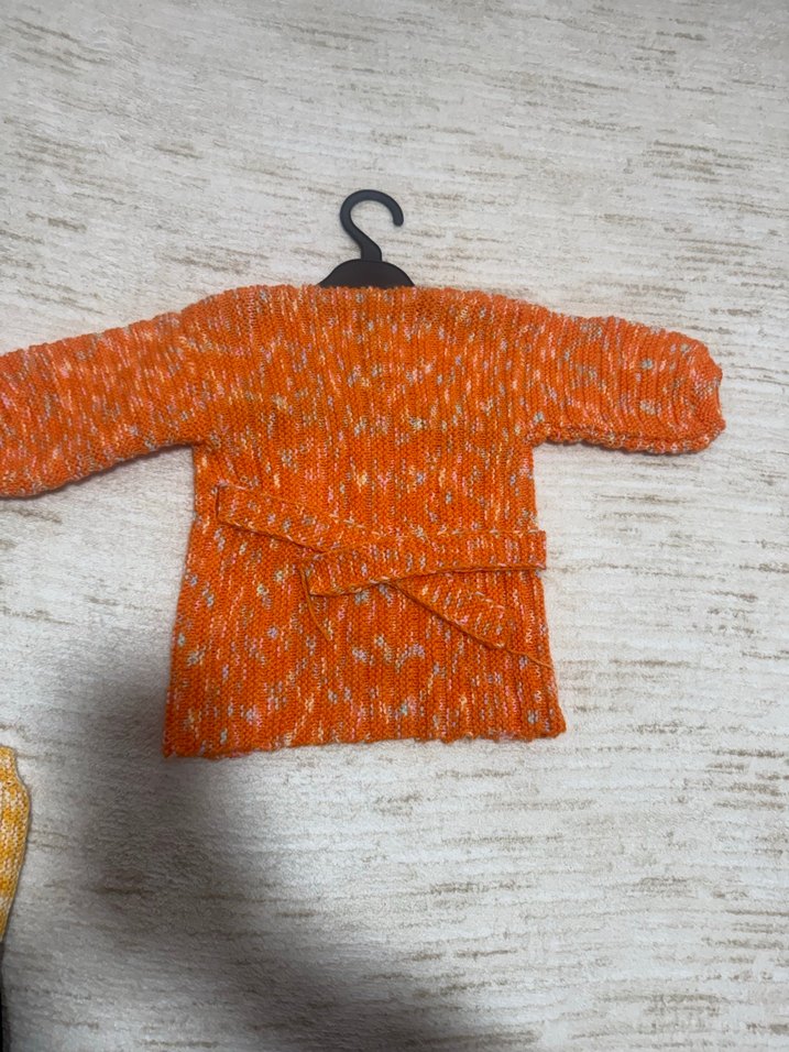 Turuncu Örgü Kız Çocuk Hırka - Görsel 3