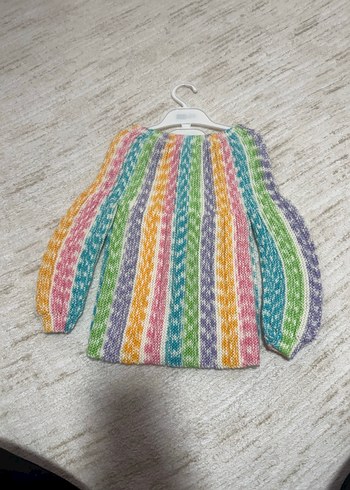 Kız Çocuk Çok Renkli Örgü Hırka - Görsel 2