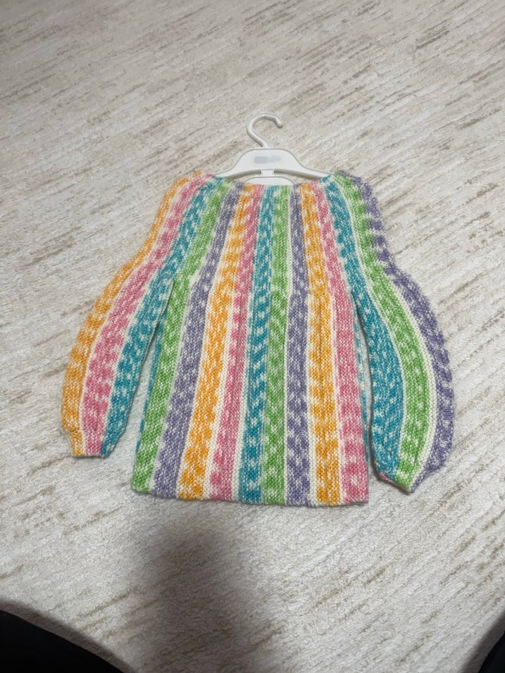 Kız Çocuk Çok Renkli Örgü Hırka - Görsel 2