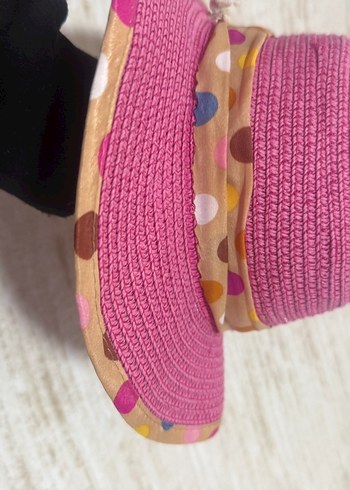 Pembe Kadın Fırfırlı Bohem Şapka - Görsel 2