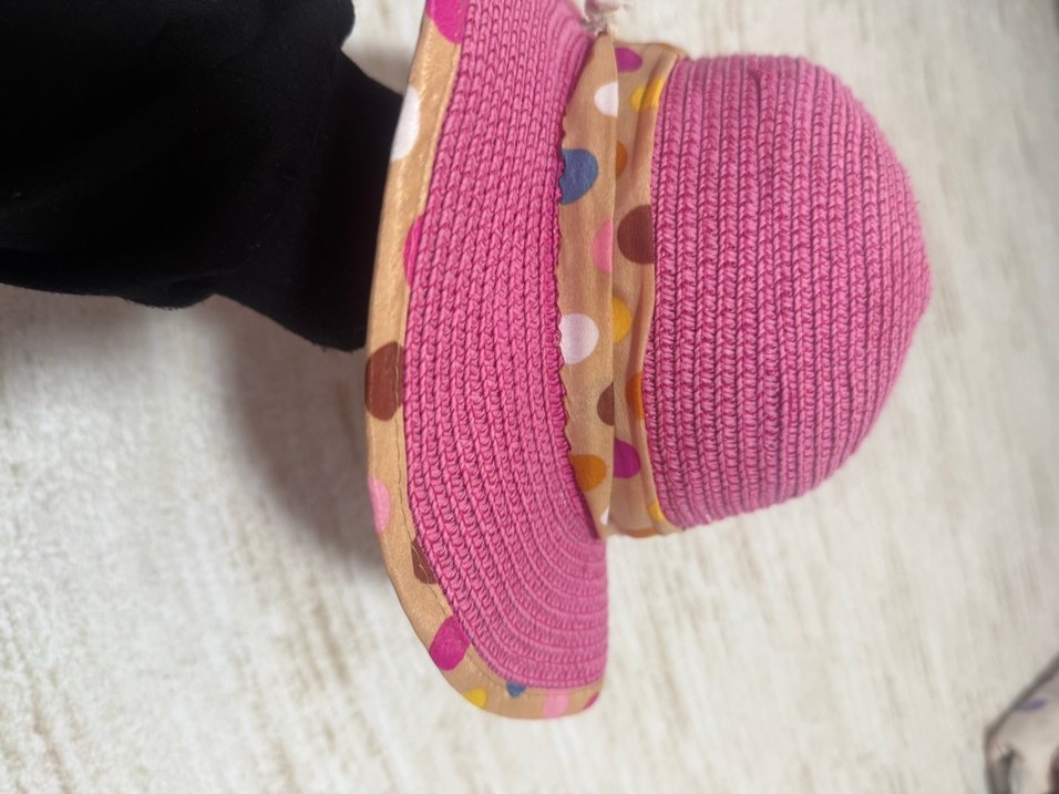 Pembe Kadın Fırfırlı Bohem Şapka - Görsel 2