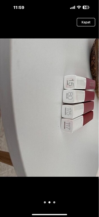 Maybelline 4lü sıfır kalıcı ruj