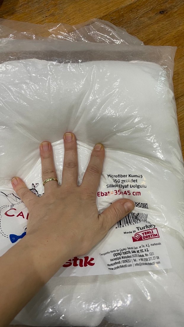 Bebek Yastık 35x45 cm Beyaz - Görsel 2