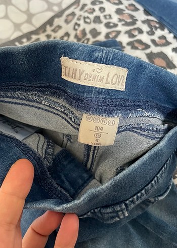 Kız çocuk mavi kot tayt pantolon - Görsel 8