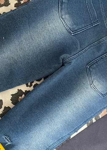 Kız çocuk mavi kot tayt pantolon - Görsel 7