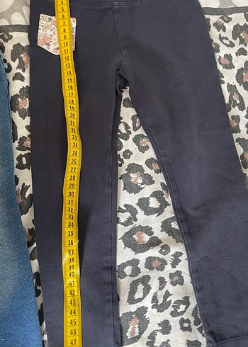 Kız çocuk mavi kot tayt pantolon - Görsel 4