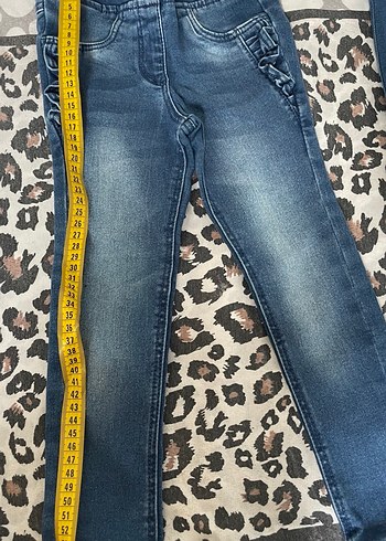 Kız çocuk mavi kot tayt pantolon - Görsel 2