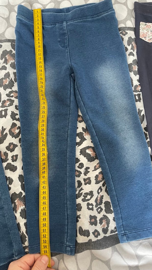 Kız çocuk mavi kot tayt pantolon - Görsel 3