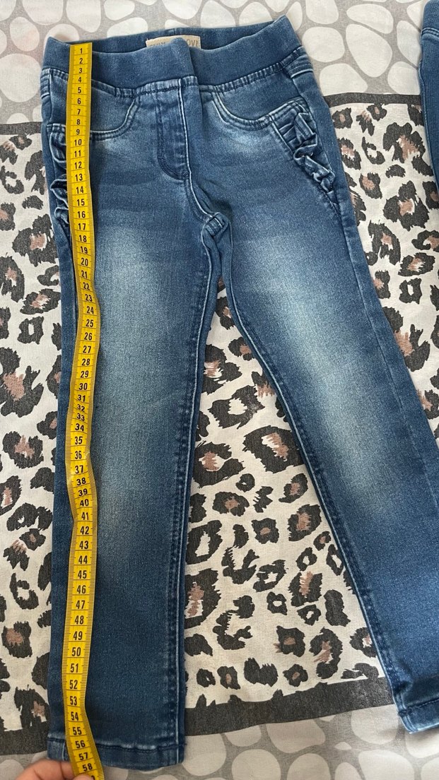 Kız çocuk mavi kot tayt pantolon - Görsel 2