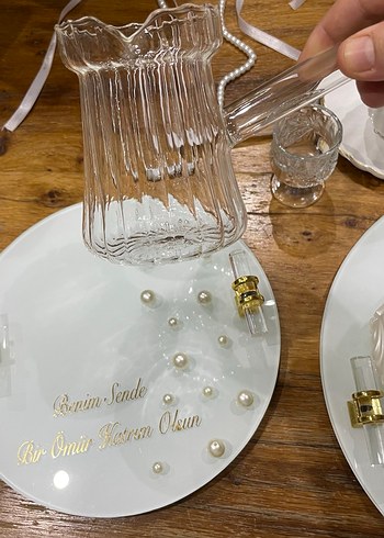 İncili Söz nişan isteme tepsisi fincanı - Görsel 5