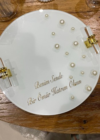 İncili Söz nişan isteme tepsisi fincanı - Görsel 4