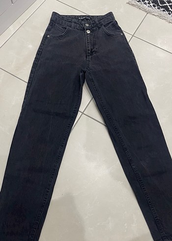 Siyah mom jean - Görsel 2