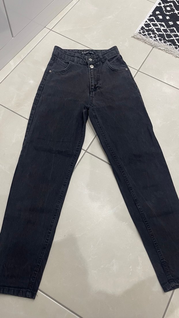 Siyah mom jean - Görsel 2