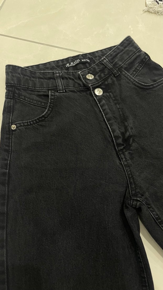 Siyah mom jean - Görsel 4