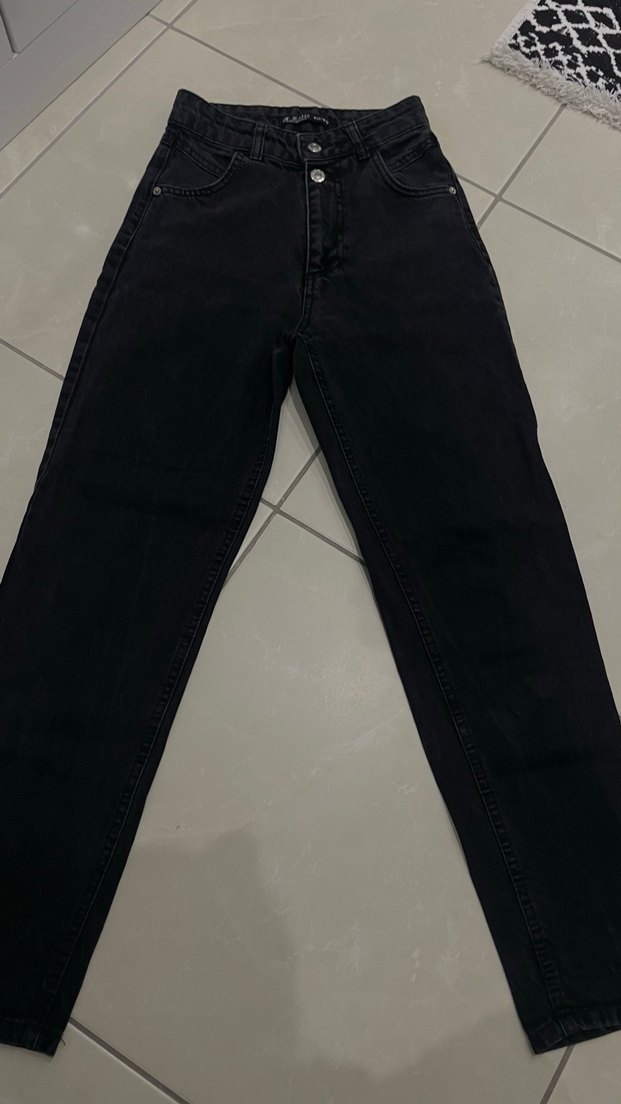 Siyah mom jean - Görsel 5