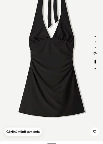 Siyah Bershka Mini Elbise