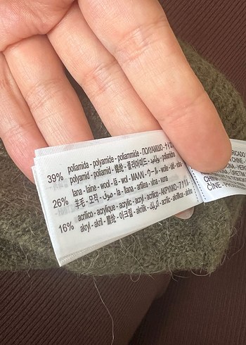 Kadın Haki Yün  Kazak - Görsel 4