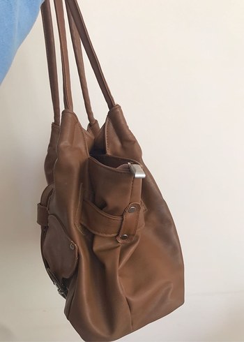 Vintage Deri Kadın Omuz Çantası - Görsel 5