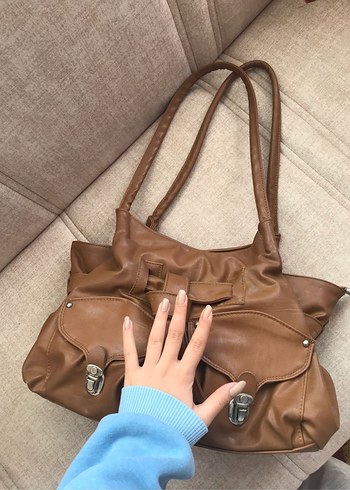 Vintage Deri Kadın Omuz Çantası - Görsel 2