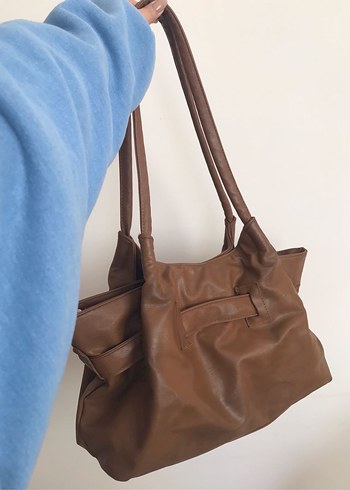 Vintage Deri Kadın Omuz Çantası - Görsel 4