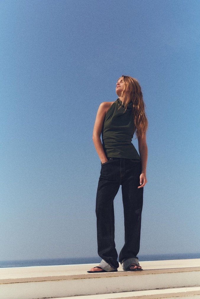 Kolsuz Drapeli Haki Bluz - Görsel 3