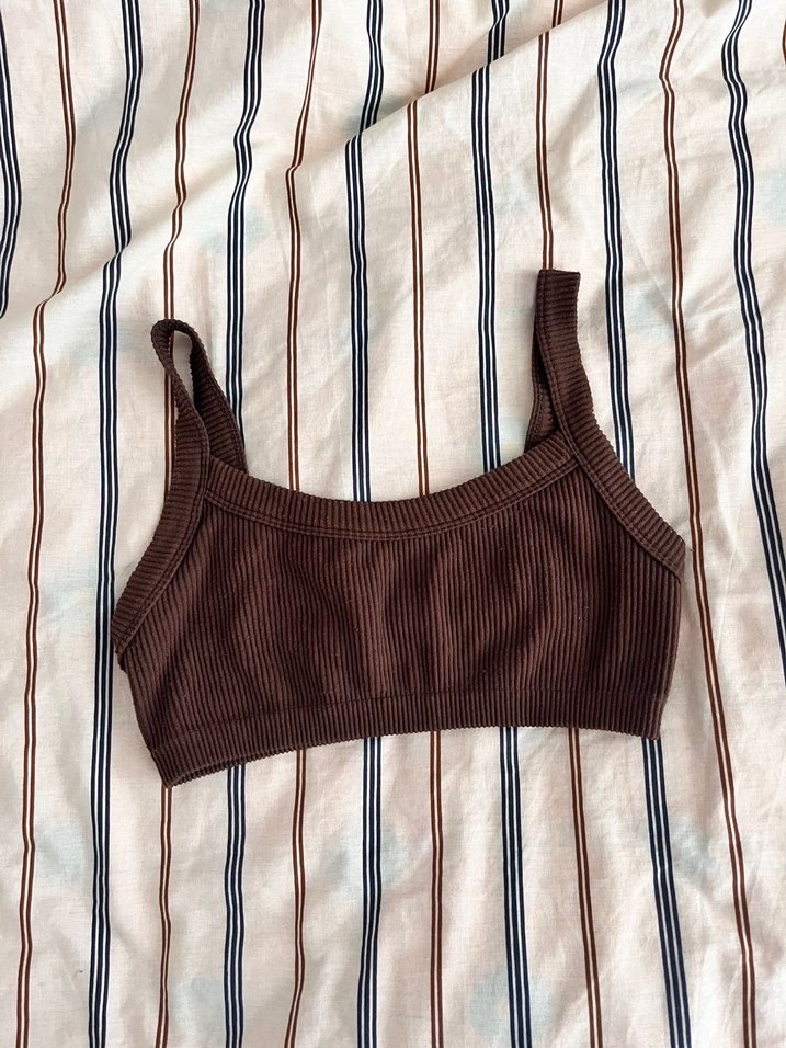 Kahverengi Kadın Spor Büstiyer - Görsel 3