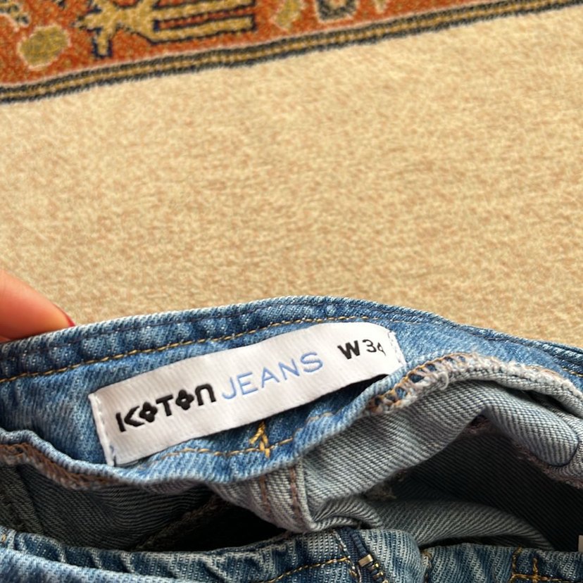 Mavi Kot Mini Şort Etek - Görsel 3