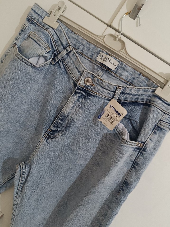 mavi kot erkek pantalon - Görsel 4