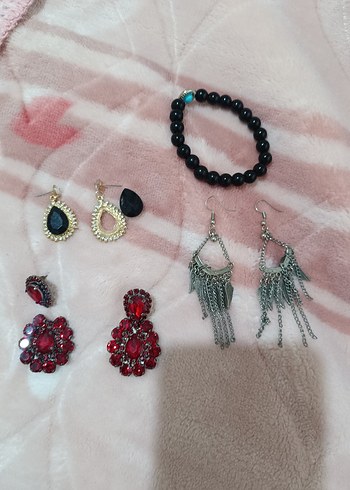 taşlı küpe - Görsel 3