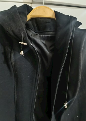 Erkek Siyah Düğmeli Midi Kaban - Görsel 5