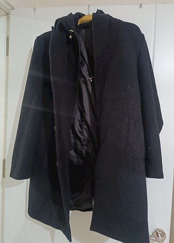 Erkek Siyah Düğmeli Midi Kaban - Görsel 3