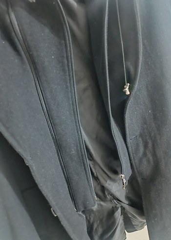 Erkek Siyah Düğmeli Midi Kaban - Görsel 11