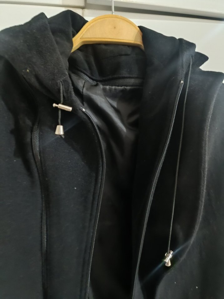 Erkek Siyah Düğmeli Midi Kaban - Görsel 5