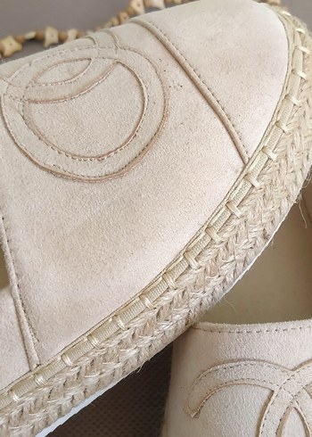 Krem Süet  Espadril - Görsel 4