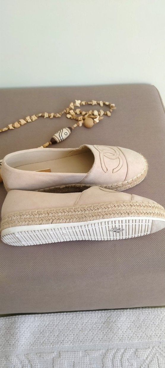 Krem Süet  Espadril - Görsel 3