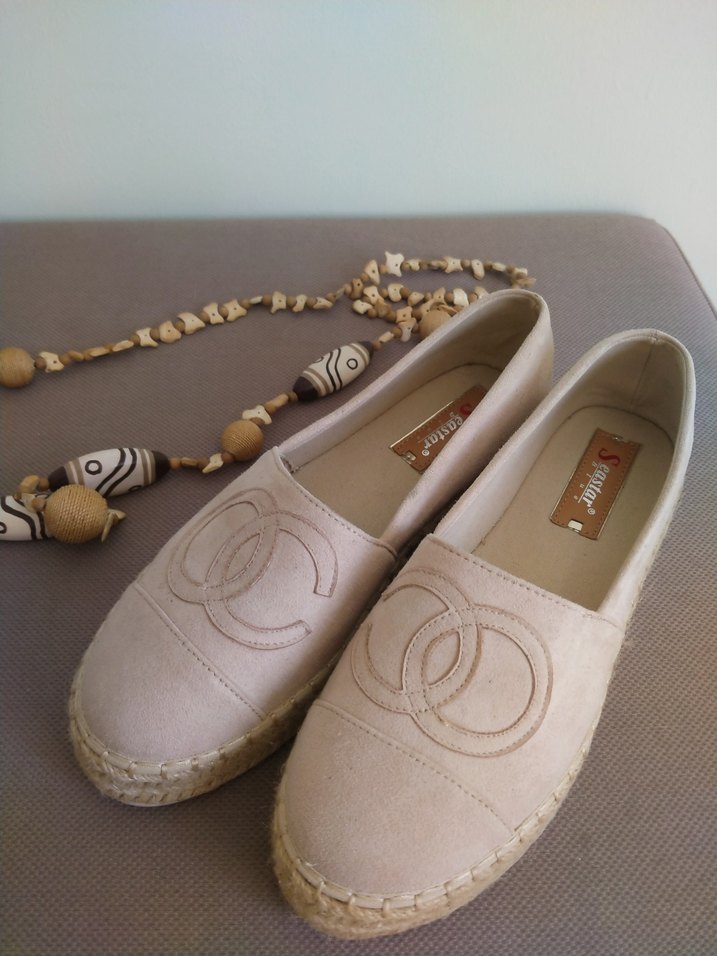 Krem Süet  Espadril - Görsel 2