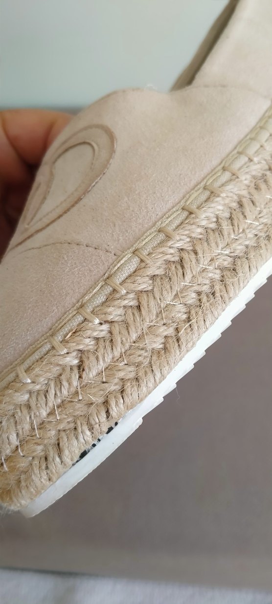 Krem Süet  Espadril - Görsel 5