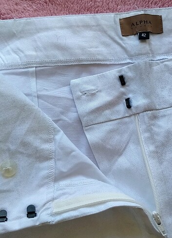 42 Beden beyaz Renk Pantalon