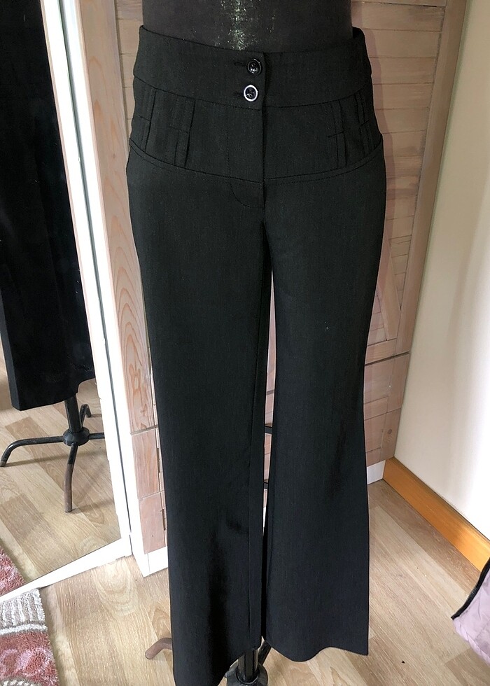 Antrasit Kumaş pantolon - Görsel 3