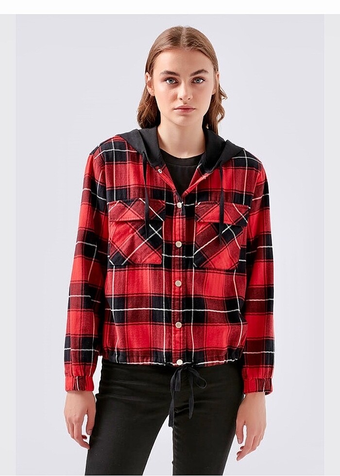 Kapuşonlu oduncu gömlek - Görsel 3