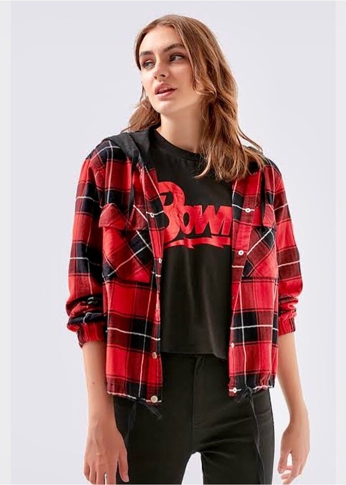 Kapuşonlu oduncu gömlek - Görsel 3