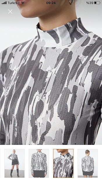 Dik yaka bluz - Görsel 3