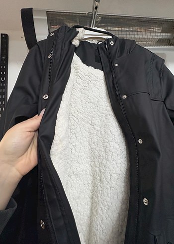 Düğmeli Siyah Midi Kadın Ceket - Görsel 2