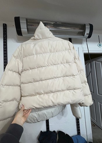 Kadın Beyaz Kısa Kışlık Mont - Görsel 4