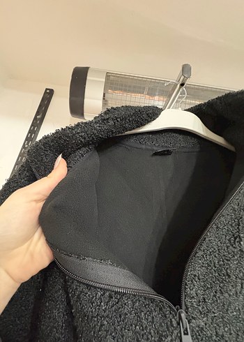 Siyah Yarım Fermuarlı Kadın Triko Ceket - Görsel 3