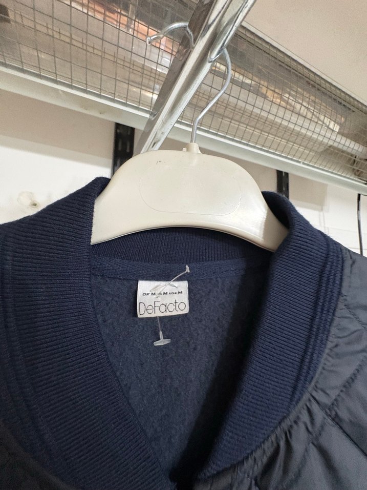 Kadın Gri Bomber Ceket Fermuarlı - Görsel 3