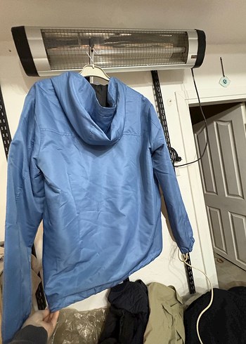 Mavi Fermuarlı Kadın Spor Ceket - Görsel 3