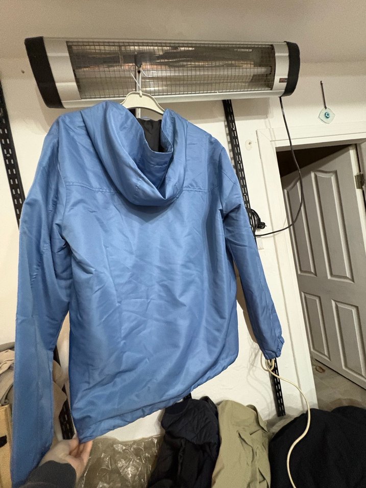 Mavi Fermuarlı Kadın Spor Ceket - Görsel 3